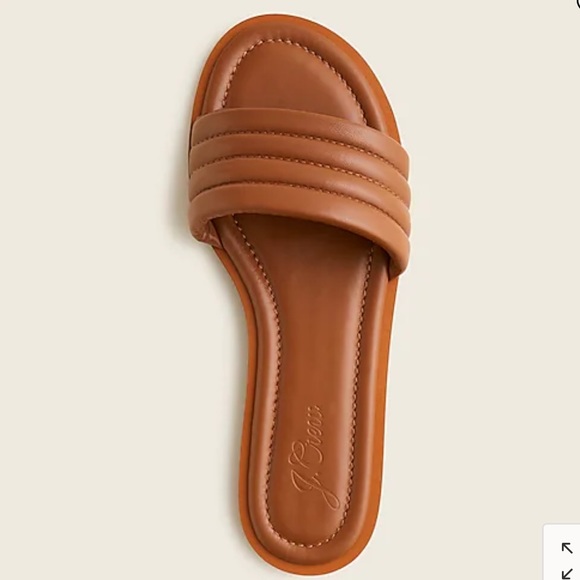 J. Crew Shoes - J Crew Sorrento padded slides in leather BH414
